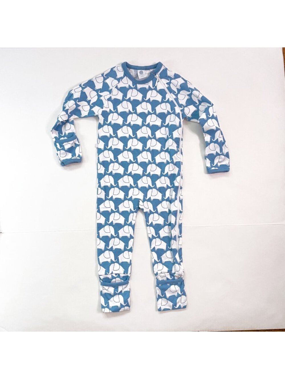 Sanetta Kids Organic Elephant Print Sleeper Pajamas, Size 18-24 Months